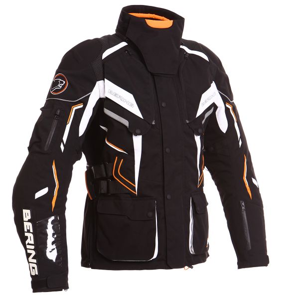 Motorcycle Coats Bering Komodo Black White Oran