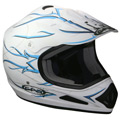 Motorcycle Helmet GPA Ventilo Sniper White Mat - Blue