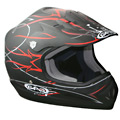 Motorcycle Helmet GPA Ventilo Sniper Black Mat - Red
