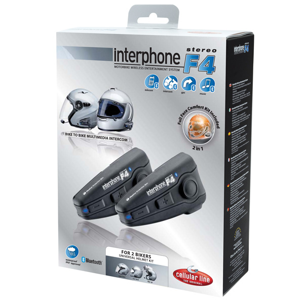 Motorcycle Accessories Cellular Line F4+ Twin Pack
