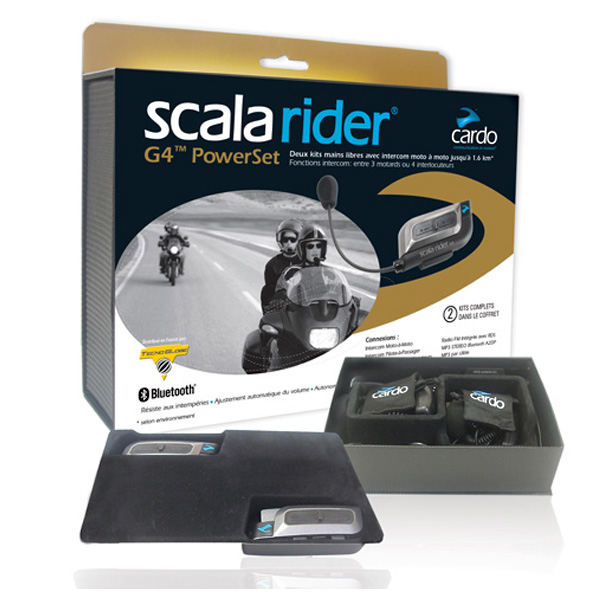 Motorcycle Accessories Cardo Scala G4 Power Set