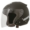 Open Face Zeus Jet 666 Black Mat