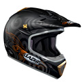 Motorcycle Helmet Lazer MX7 Hurricane Black Grey Gold Mat