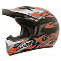 Motorcycle Helmet Lazer MX7 Cobra Black Orange