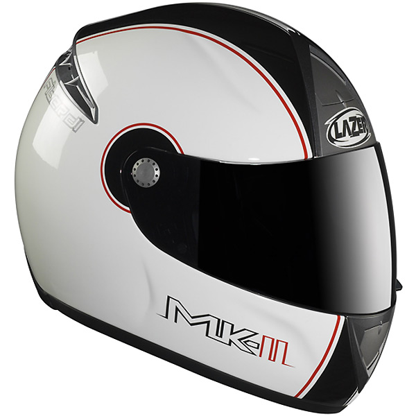 Full Face Lazer Fiber D1 MK II White Black