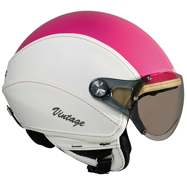 Open Face Nexx X60 Vision Vintage White Fushia Metalic