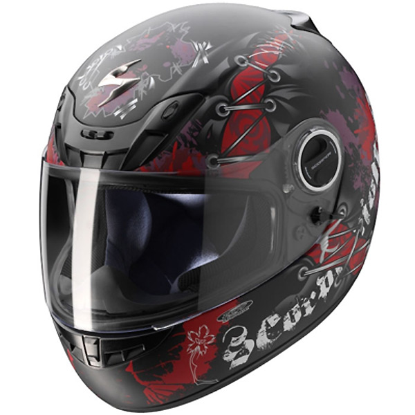 Full Face Scorpion EXO 450 Air Scarhead Black Red Mat