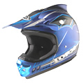 Motorcycle Helmet Torx Peter Vampir Chrome Blue