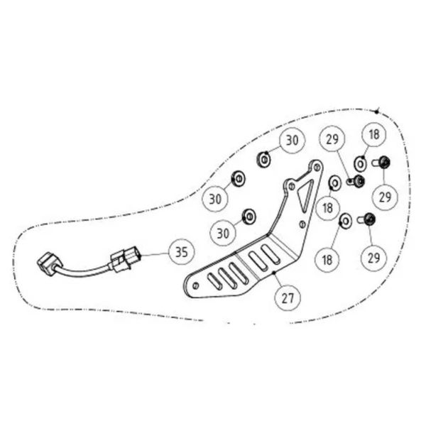 Exhaust bracket Akrapovic Exhaust support P-HF1624 Tracer 9 / 9 GT / 9 GT+ (21-24)