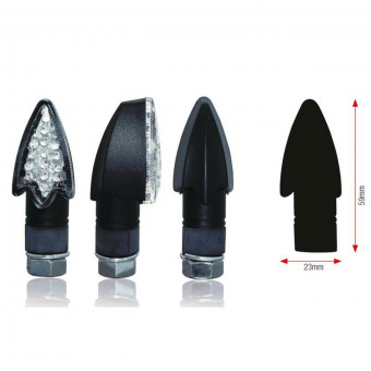 Motorcycle and Scooter Turn Sign Bihr Darts LED Black