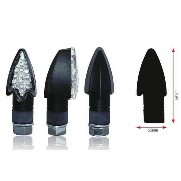 Motorcycle and Scooter Turn Sign Bihr Darts LED Black