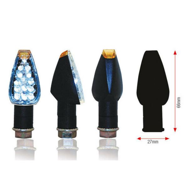 Motorcycle and Scooter Turn Sign Bihr Design LED Black