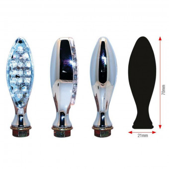 Motorcycle and Scooter Turn Sign Bihr Elipse LED metal chrome