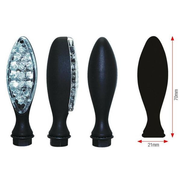 Motorcycle and Scooter Turn Sign Bihr Elipse LED metal Black