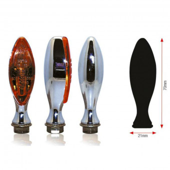 Motorcycle and Scooter Turn Sign Bihr Elise metal chrome