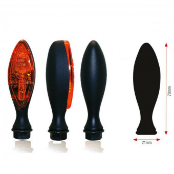 Motorcycle and Scooter Turn Sign Bihr Elise metal Black