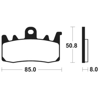 Tecnium Performance sintered metal front brake pads - MF400