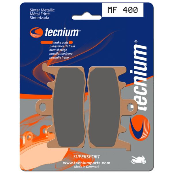 Motorcycle brake pads Tecnium Performance sintered metal front brake pads - MF400 Motorcycle brake pads Tecnium Performance sintered metal front brake pads - MF400