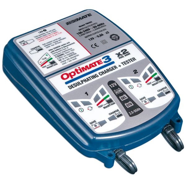Battery chargers Tecmate Optimate 3 x2 Tester Charger TM-450 Pro