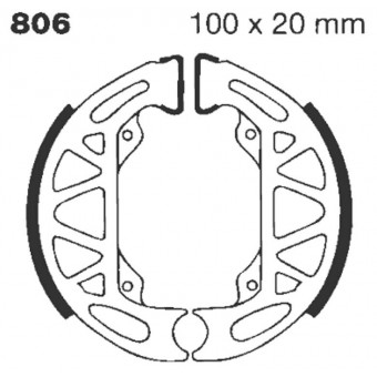 Brake shoes EBC EBC Standard 806 Brake shoes EBC EBC Standard 806
