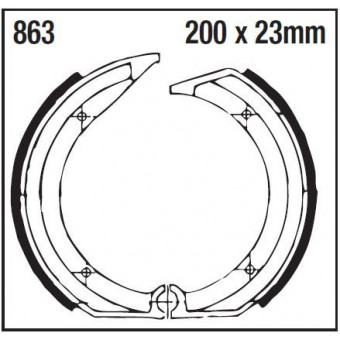 Brake shoes EBC EBC Standard 863 Brake shoes EBC EBC Standard 863