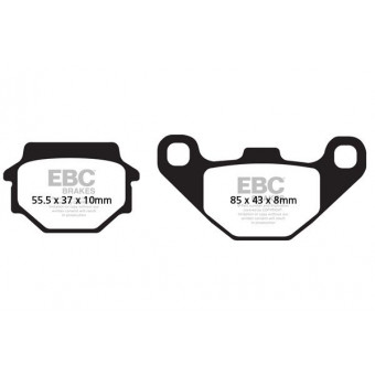 Motorcycle brake pads EBC EBC Carbone Scooter SFAC067 Motorcycle brake pads EBC EBC Carbone Scooter SFAC067