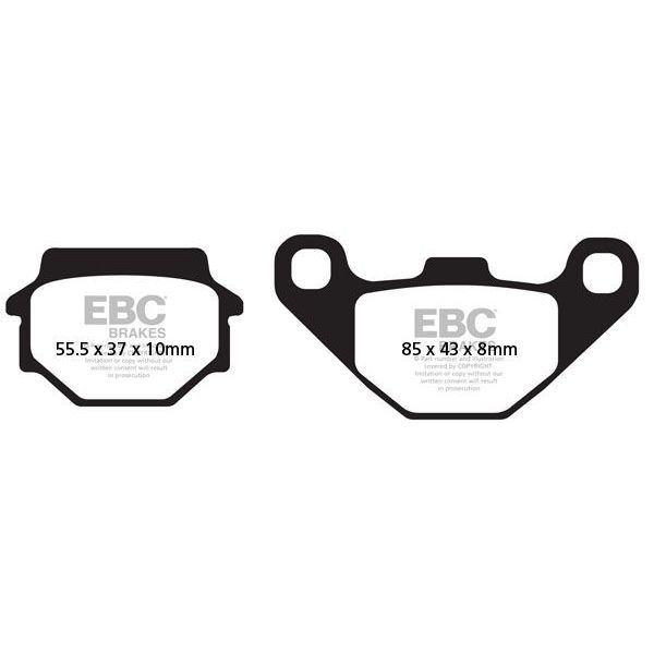Motorcycle brake pads EBC EBC Carbone Scooter SFAC067 Motorcycle brake pads EBC EBC Carbone Scooter SFAC067