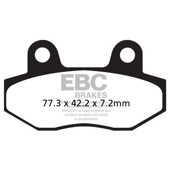 Motorcycle brake pads EBC EBC Carbone Scooter SFAC086 Motorcycle brake pads EBC EBC Carbone Scooter SFAC086