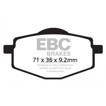 Motorcycle brake pads EBC EBC Carbone Scooter SFAC101 Motorcycle brake pads EBC EBC Carbone Scooter SFAC101