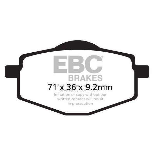 Motorcycle brake pads EBC EBC Carbone Scooter SFAC101 Motorcycle brake pads EBC EBC Carbone Scooter SFAC101