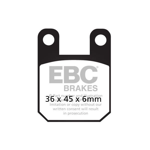 Motorcycle brake pads EBC EBC Carbone Scooter SFAC115