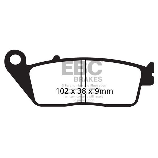 Motorcycle brake pads EBC EBC Carbone Scooter SFAC142 Motorcycle brake pads EBC EBC Carbone Scooter SFAC142