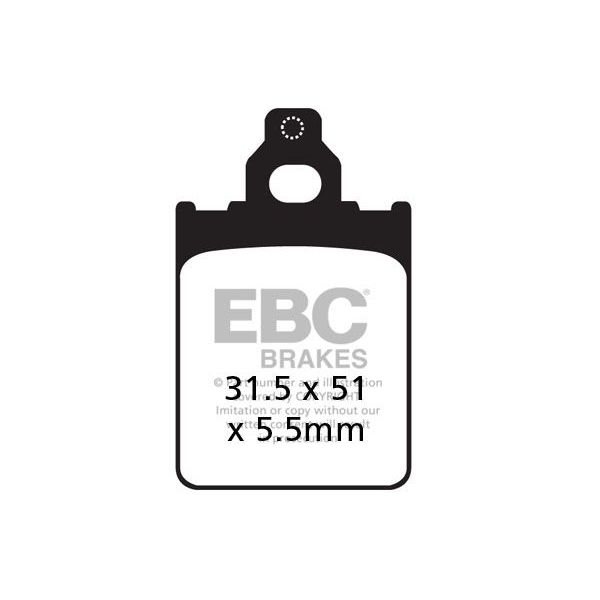 Motorcycle brake pads EBC EBC Carbone Scooter SFAC186 Motorcycle brake pads EBC EBC Carbone Scooter SFAC186