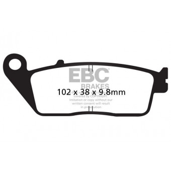 Motorcycle brake pads EBC EBC Carbone Scooter SFAC196 Motorcycle brake pads EBC EBC Carbone Scooter SFAC196