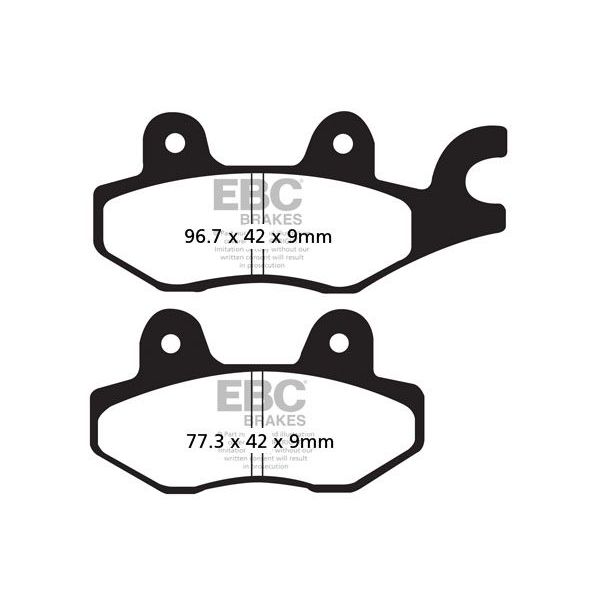 Motorcycle brake pads EBC EBC Carbone Scooter SFAC197 Motorcycle brake pads EBC EBC Carbone Scooter SFAC197