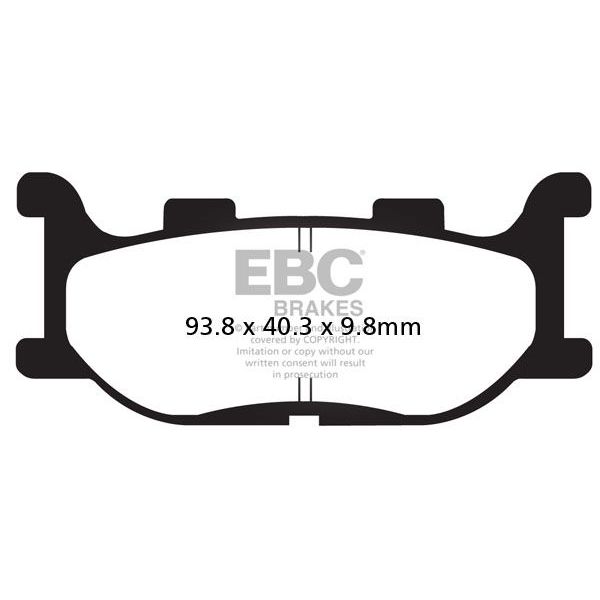 Motorcycle brake pads EBC EBC Carbone Scooter SFAC199 Motorcycle brake pads EBC EBC Carbone Scooter SFAC199