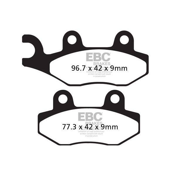 Motorcycle brake pads EBC EBC Carbone Scooter SFAC228 Motorcycle brake pads EBC EBC Carbone Scooter SFAC228