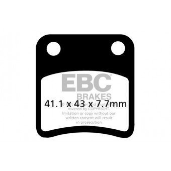 Motorcycle brake pads EBC EBC Carbone Scooter SFAC257 Motorcycle brake pads EBC EBC Carbone Scooter SFAC257