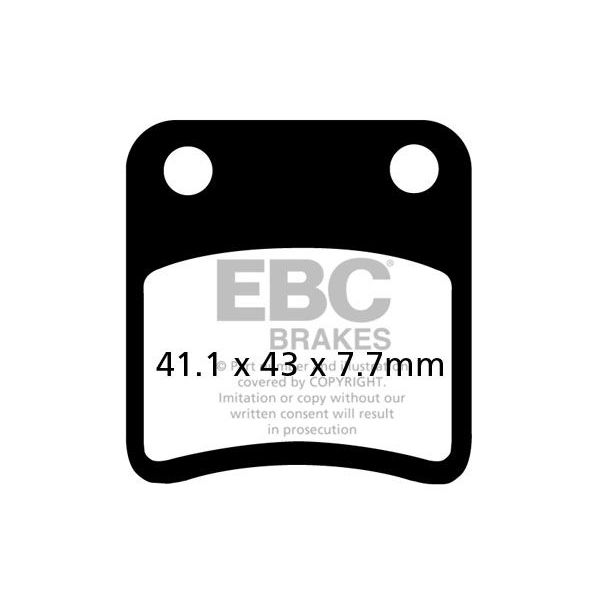 Motorcycle brake pads EBC EBC Carbone Scooter SFAC257 Motorcycle brake pads EBC EBC Carbone Scooter SFAC257