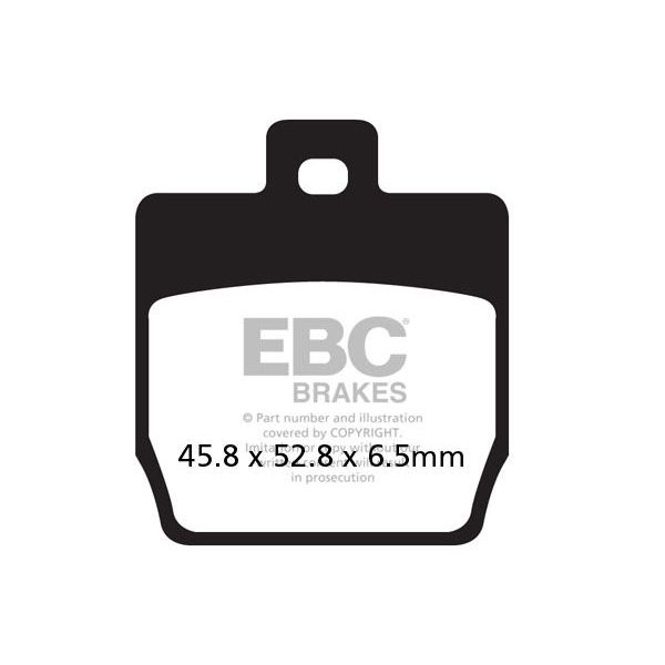 Motorcycle brake pads EBC EBC Carbone Scooter SFAC268 Motorcycle brake pads EBC EBC Carbone Scooter SFAC268