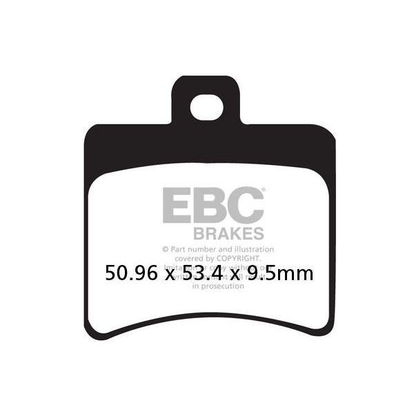 Motorcycle brake pads EBC EBC Carbone Scooter SFAC298 Motorcycle brake pads EBC EBC Carbone Scooter SFAC298