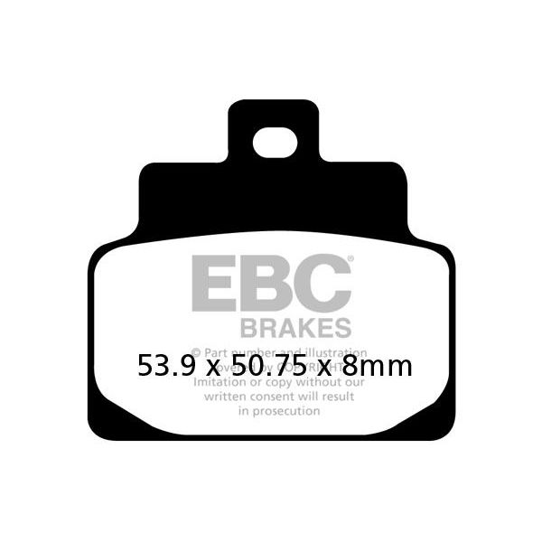 Motorcycle brake pads EBC EBC Carbone Scooter SFAC301 Motorcycle brake pads EBC EBC Carbone Scooter SFAC301