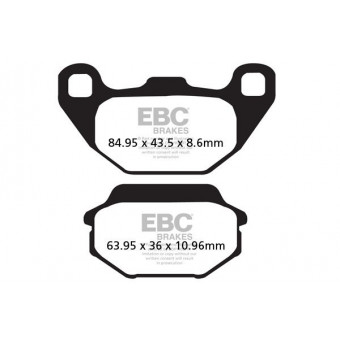 Motorcycle brake pads EBC EBC Carbone Scooter SFAC305 Motorcycle brake pads EBC EBC Carbone Scooter SFAC305