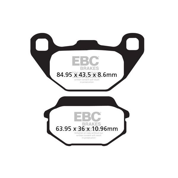 Motorcycle brake pads EBC EBC Carbone Scooter SFAC305 Motorcycle brake pads EBC EBC Carbone Scooter SFAC305