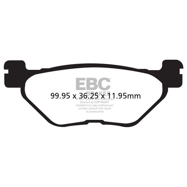 Motorcycle brake pads EBC EBC Carbone Scooter SFAC319 Motorcycle brake pads EBC EBC Carbone Scooter SFAC319