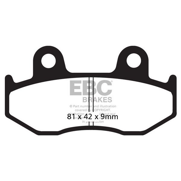 Motorcycle brake pads EBC EBC Carbone Scooter SFAC323 Motorcycle brake pads EBC EBC Carbone Scooter SFAC323