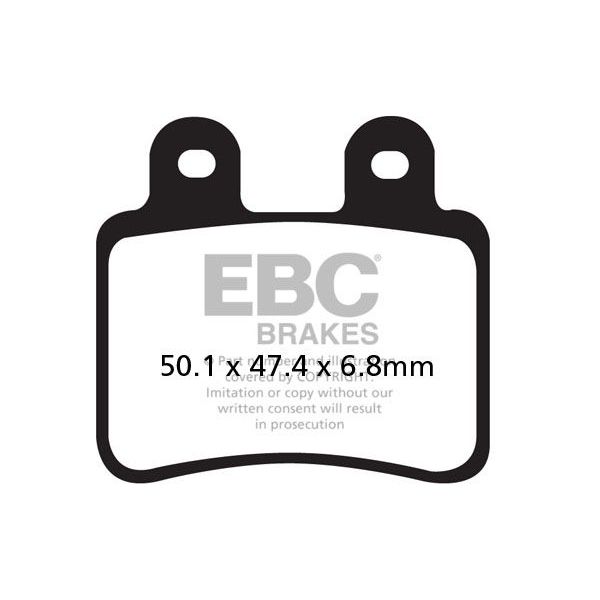 Motorcycle brake pads EBC EBC Carbone Scooter SFAC350 Motorcycle brake pads EBC EBC Carbone Scooter SFAC350