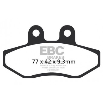 Motorcycle brake pads EBC EBC Carbone Scooter SFAC393 Motorcycle brake pads EBC EBC Carbone Scooter SFAC393