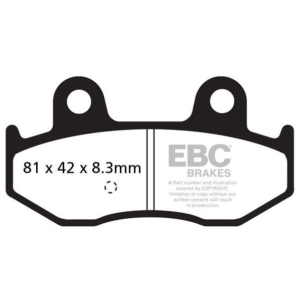 Motorcycle brake pads EBC EBC Carbone Scooter SFAC411 Motorcycle brake pads EBC EBC Carbone Scooter SFAC411