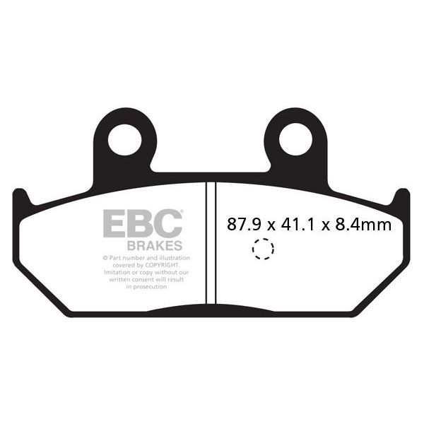 Motorcycle brake pads EBC EBC Carbone Scooter SFAC412 Motorcycle brake pads EBC EBC Carbone Scooter SFAC412
